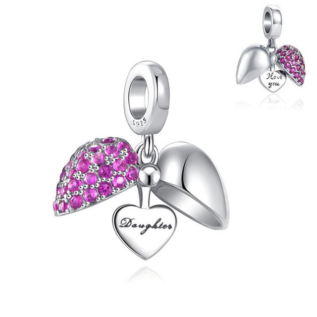 Новый европейский кулон с открытым сердцем, сестра, Diy из бисера, подходит, оригинальный модный браслет из стерлингового серебра 925 пробы для женщин, изготовление ювелирных изделий