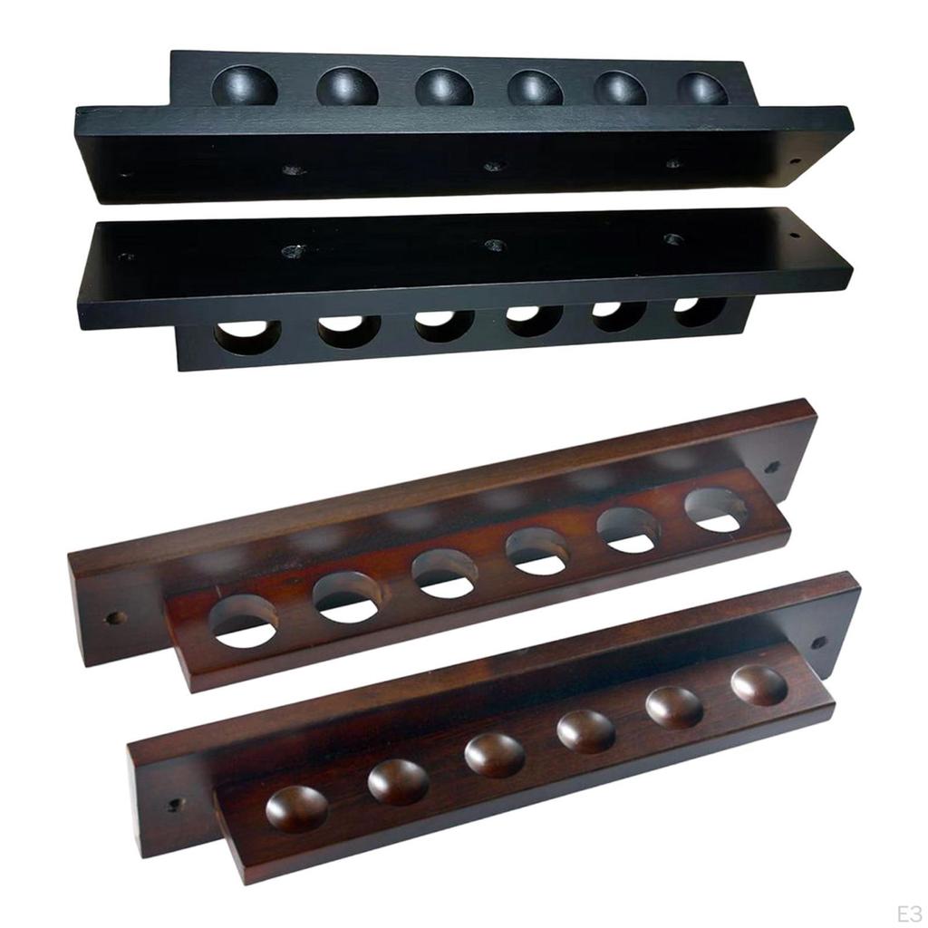 Billiard Cue Rack Accessory Bracket Stand Rest Space Saving Wall Mounted Wood Ornament for Room