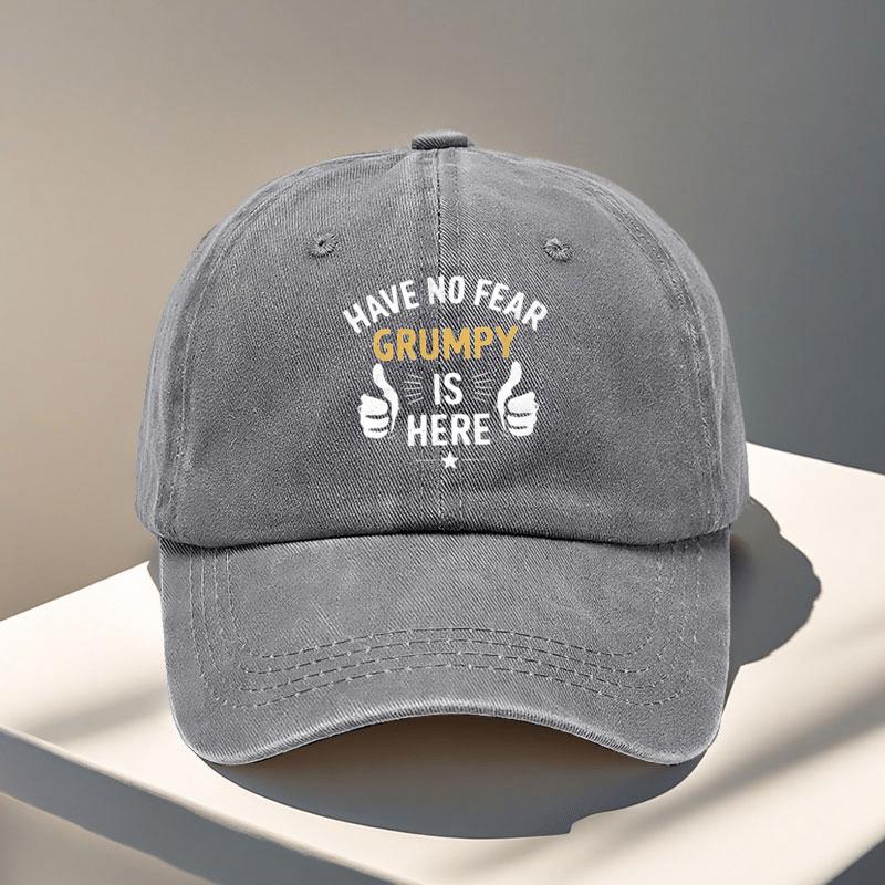 Adjustable Vintage Baseball Cap Have No Fear Grumpy Is Here Print Breathable and Hand Washable Perfect for Outdoor Sports