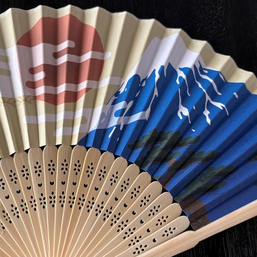 Japanese Folding Fan Japanese Souvenir Traditional Japanese Pattern A Great Gift for Foreigners A Japanese Souvenir [HIROMARE] - - Men's & Women's - -