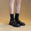 Металлическая пряжка, маленькие ароматные ветряные вязаные эластичные носки, сапоги, женские универсальные, круглые, тонкие, короткие, сапоги, ботинки Martin на толстой подошве
