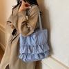 2025 Fashionable and Popular Plaid Commuting Simple Tote Bag Niche Design Underarm Bag Foreign Style Large Capacity Shoulder Bag