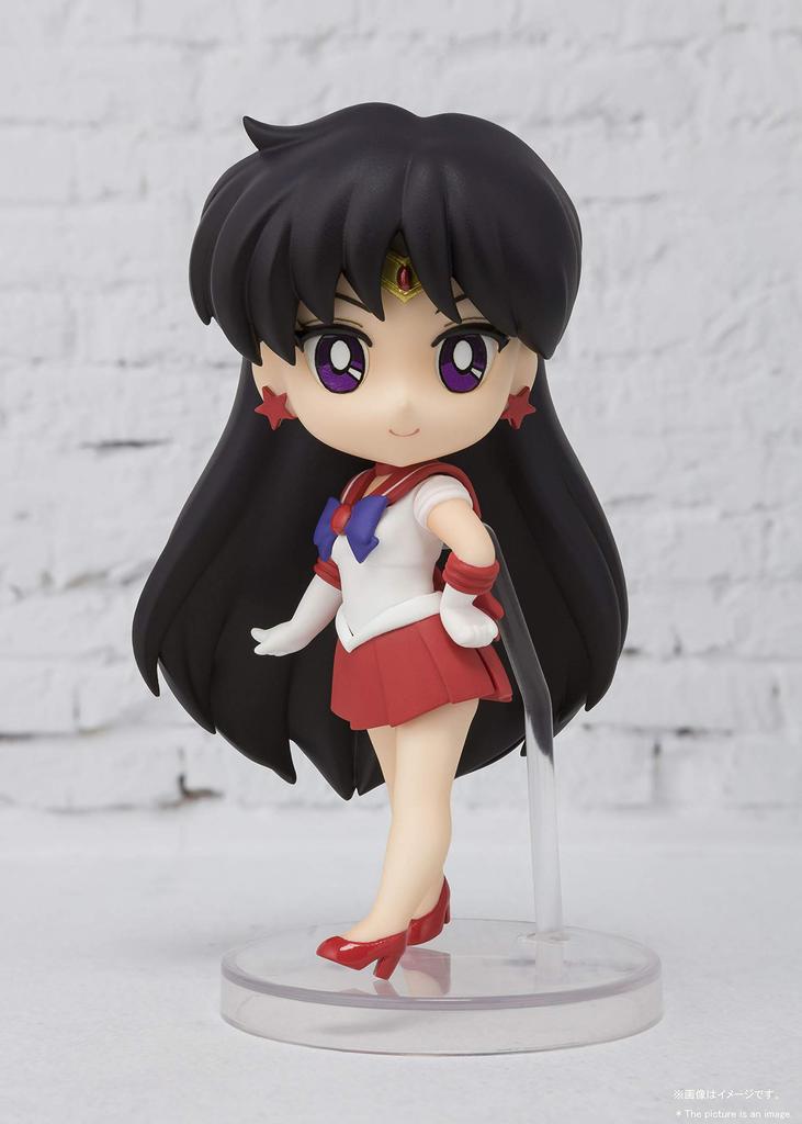Фигурка Figuarts mini Pretty Guardian Sailor Moon Sailor Mars, приблизительно 90 мм, изготовлена из ПВХ и АБС-пластика, раскрашена, подвижная. (Перепродажное издание) &