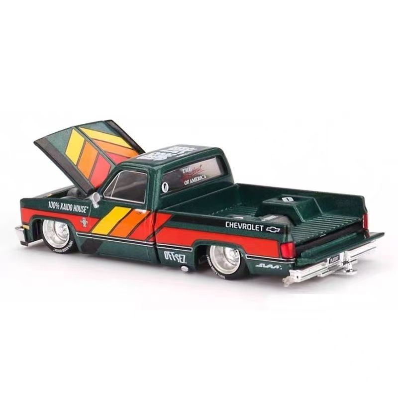 AABHC1 Kaido House + MINIGT 1:64 Chevrolet Silverado KAIDO WORKS V3 Alloy Diecast Car Model Collect Ornaments Gift Toys