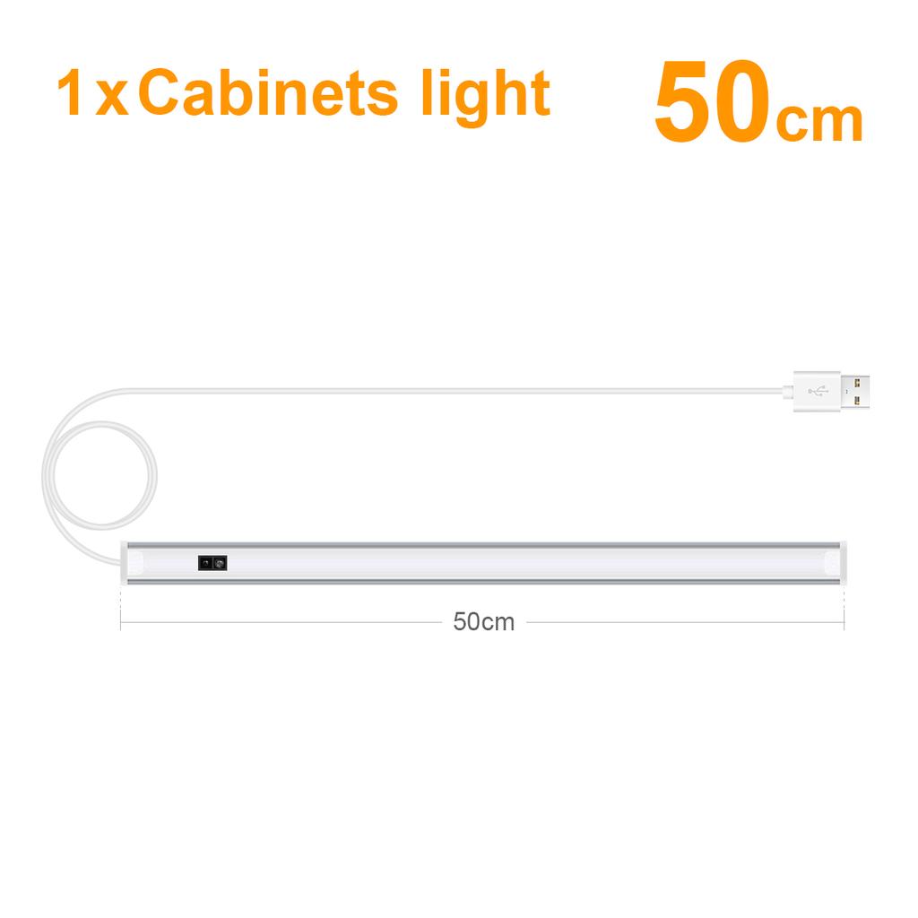Светодиодная подсветка под шкаф, кухонная светодиодная планка для шкафа, алюминиевая яркая светодиодная лента, бесконтактная лампа с датчиком движения для шкафа, столешницы