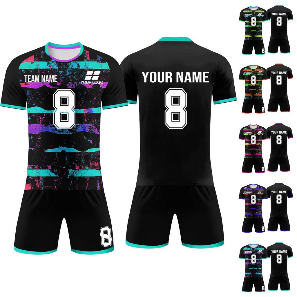 Personalised Shirts Kit Mens Girls With Name Number Custom Football Jerseys For Boys Training Suit