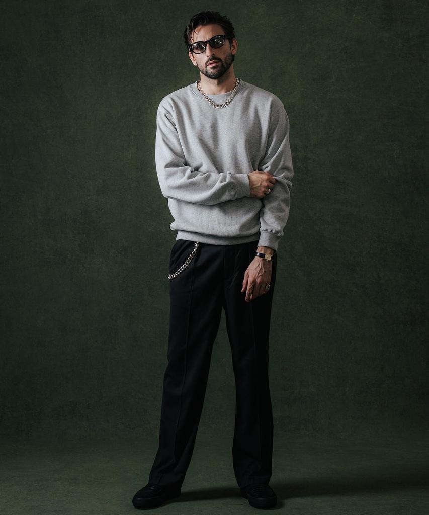 Свитшот с круглым вырезом Fashion Gray L Size GRAY [Climy] Мужской (США=М)