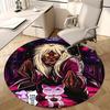 1pc Anime Demon with Cat Round Carpet - Fantasy Design Office Chair Mat
