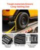 E-Track Tie-Down Rails, 4 Pack, 2.3 m E Track Rails Secures Cargo & Heavy Loads Up to 909 kg, Trailer Tie-Down System Suitable for Garages, Vans,