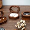 Handmade Wooden Rustic Ring Box Clear Lid Wedding Ring Storage Box Velvet Interior Magnet Closure Proposal Engagement Ring Holder