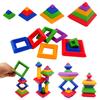 30 PCS Pyramid Intelligence Magic Tower Diamond Shaped Building Blocks Versatile Children's Educational Toy 3D Puzzle