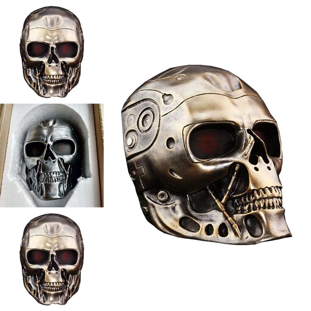 Halloween Terminator Mask Full Face Resin Costume Mask For Parties And Role Play