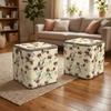 Large Capacity Flower Bird Pattern Storage Bag Non-woven Fabric Toy Storage Box  Bedding