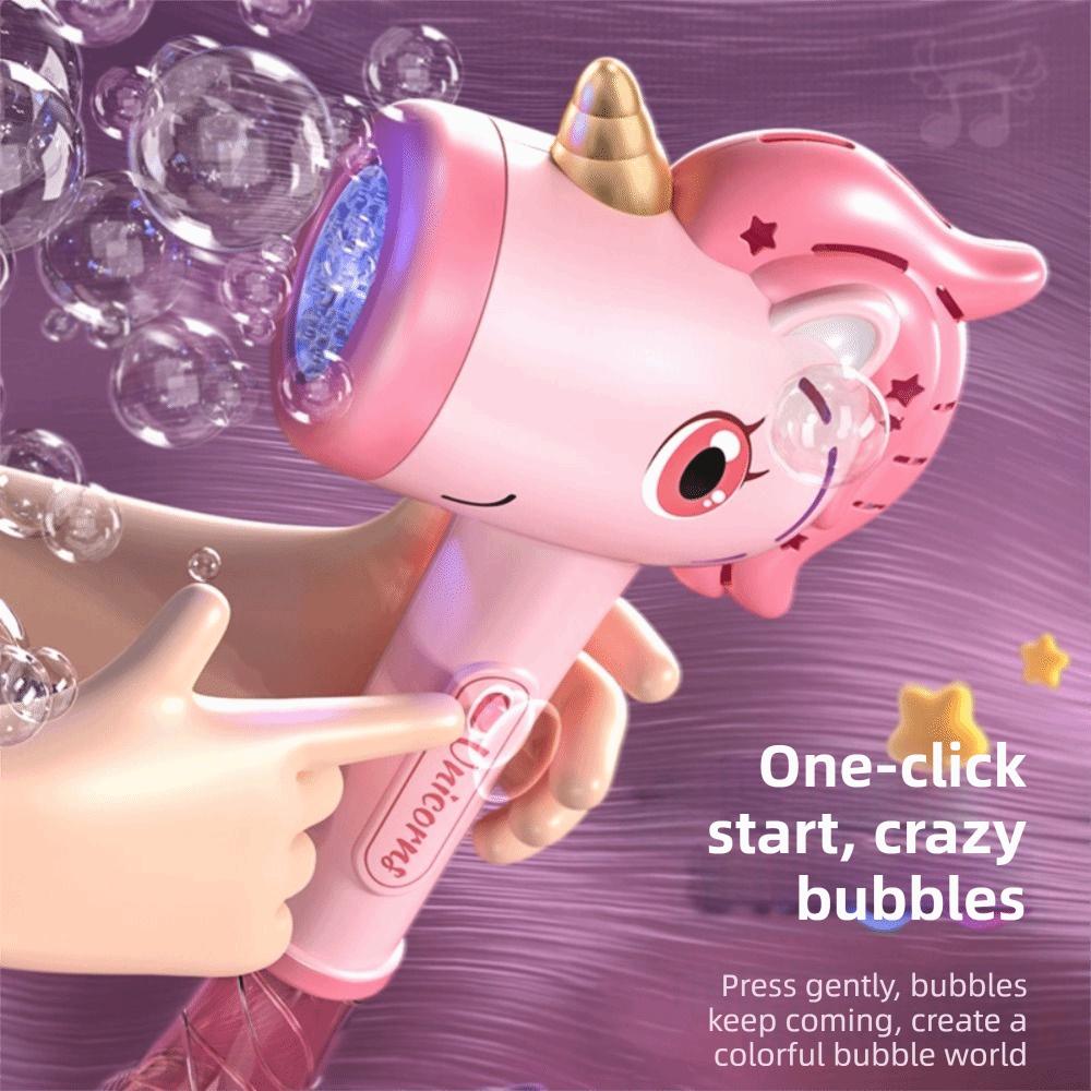 Hand-Held Design Bubble Blower LED Lights Pony Bubble Blower Children's Toy