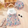 Модный цветочный комбинезон для девочек, летний детский модный комбинезон