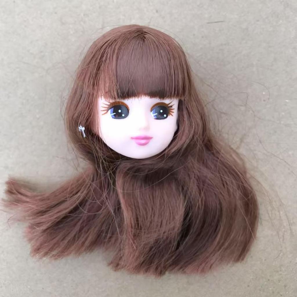 Jenny Long Hair Doll Heads Licca Colorful Soft Hair Heads DIY Doll Decors Figures Girl Collective Gifts Toys