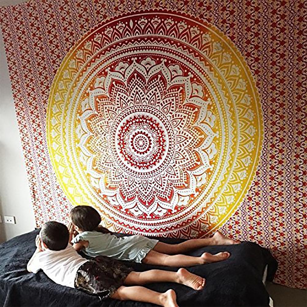 Vintage Style Printing Hanging Tapestry Bedspread Blanket Home Room Background Wall Decor Sunscreen Shawl