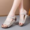 Женские летние сандалии для улицы, нарядные, с открытым носком, повседневные, прогулочные сандалии для девочек, большой размер, платформа, толстая подошва, увеличение роста