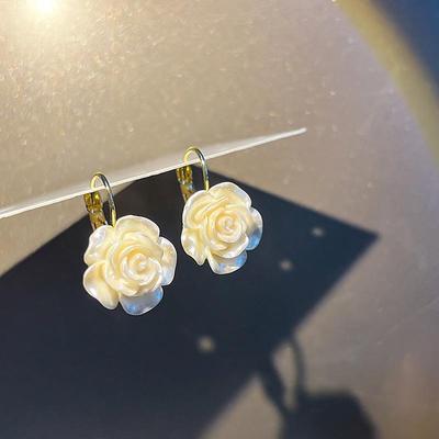 3D Rose Flower Boutique Серьги - Реалистичные текстурированные цветочные модные украшения для весны и лета