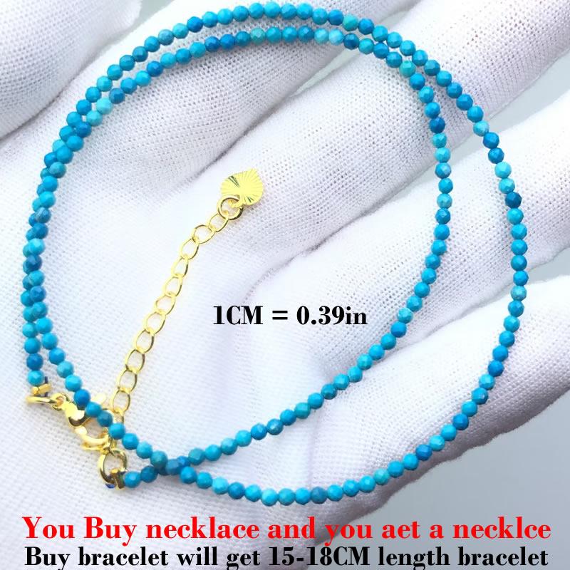 2-3mm Natural Stone Beads Necklaces For Women Men Faceted Indian Agates Tourmaline garnet Crystal quartz Bracelet Clavicle Chain