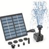 1set Solar Water Pump Kit for DIY Water Fountain Outdoor Solar Powered Water Fountain Pump with 8 Nozzles Solar Fountain for Bird Bath, Ponds, Garden