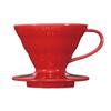 Прозрачная капельная кофеварка HARIO V60 01 керамическая красная На 1-2 чашки кофе, ручная капельная кофеварка, сделано в Японии VDCR-01-R