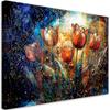 Canvas Print, Abstract Colorful Flowers