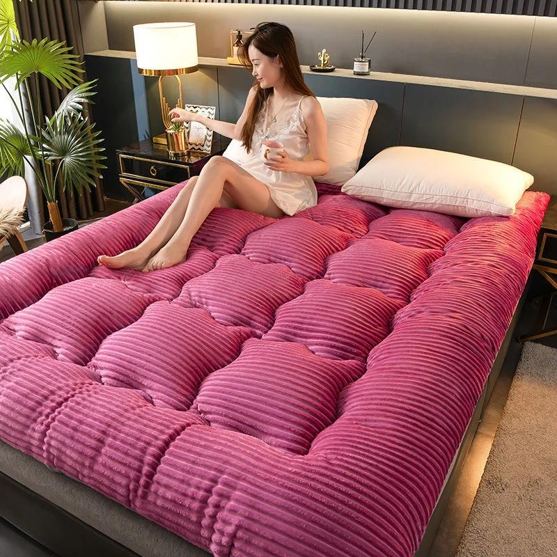 Матрас Magic Velvet Складное постельное белье Мягкий теплый наматрасник Трехмерный стеганый однотонный японский коврик татами