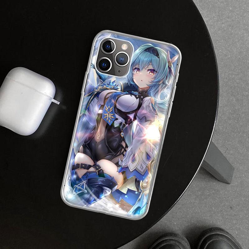 Чехол для телефона Genshin Impact Eula для iPhone 11 12 13 Mini 14 15 Plus 16 Pro Max 17 Air 7 8 + SE Арт Индивидуальный Fundas 11 12