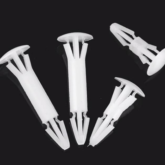 RC Series Flat Bottom Nylon Isolation Standoff Plastic Rivet PC Board Isolation Standoff 100-Pack