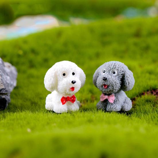 4 шт. Милая фигурка щенка собаки поделки своими руками миниатюрное украшение для сада фей подарок MIT