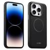 Suteni G8 Magnetic Triangle Texture Vegan Leather Shockproof Phone Case For iPhone 16 Pro