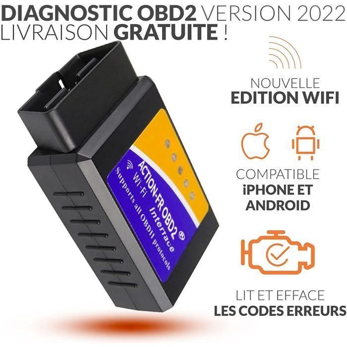 Outil de diagnostic OBD2 - Vendeur Français - WiFi - Compatible iPhone et Android - Universel - 2022