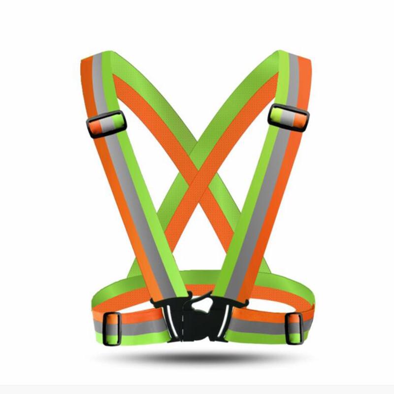 Running Cycling Night Sports Elasticity Reflective Back Safety Warning Straps