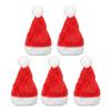 5 шт. Рождественская шапка для питомца, красная плюшевая, на резинке, милая шапка Санты для собаки, кошки, питомца, для праздничной вечеринки, костюмов