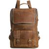 Full Grain Leather Backpack for Men - 17 Inch Laptop Bag - Vintage Travel Rucksack - Casual Daypack for Womens