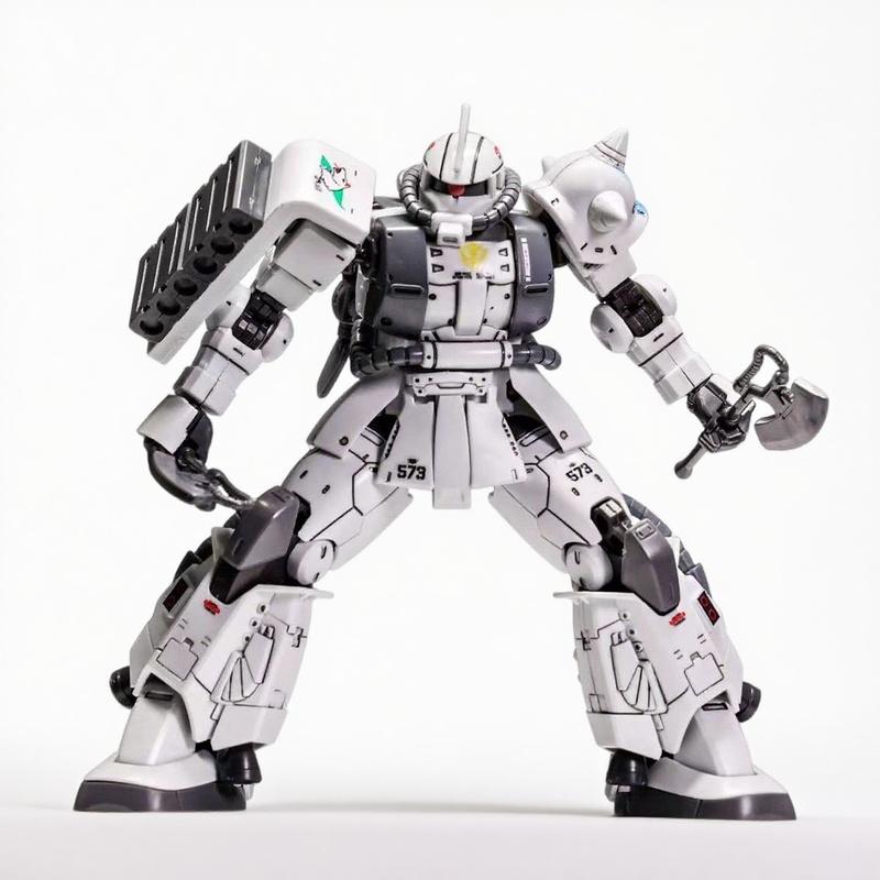 Hg 1/144 Zaku Ms-06R-1A Сборная модель Набор для сборки Фигурки Действия Крутая фигурка Действия Детские развивающие игрушки Подарок-сюрприз для мальчика Коллекция