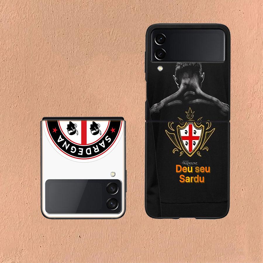 Flag of Sardinia Phone Case For Samsung Z Flip 6 7 5G Galaxy Z Flip 5 4 3 5G Cases Shockproof Hard Cover TPU