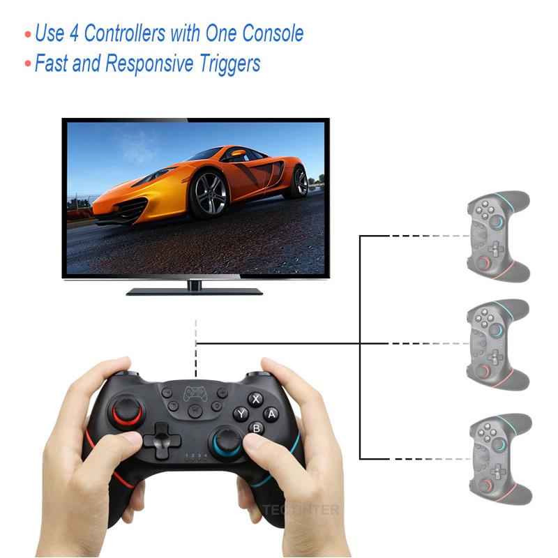 VAORLO Беспроводная поддержка Bluetooth-геймпада для Nintendo Switch Pro NS, игровой джойстик, контроллер для консоли Switch с 6 осями
