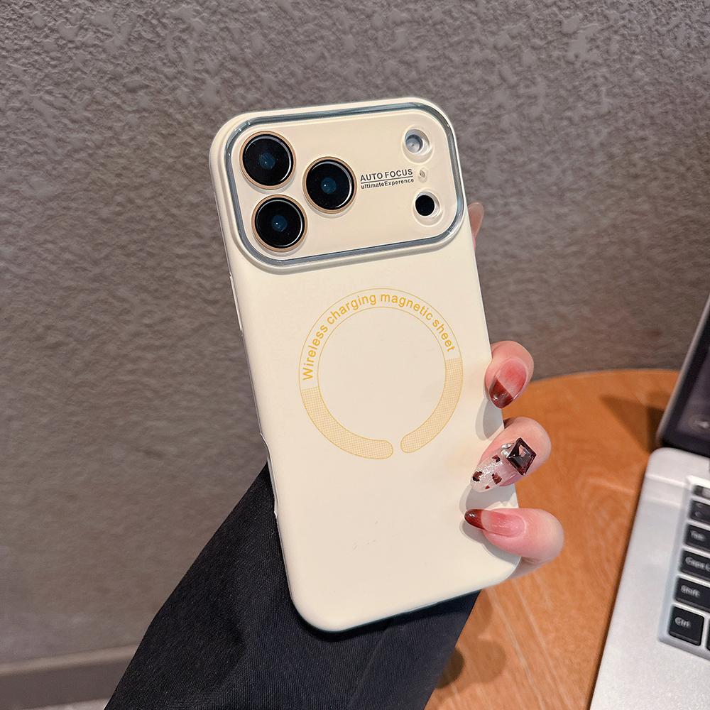 Жидкое Нано Матовое Стекло Для Чехла Magsafe Для iPhone 17 16 15 14 13 Pro Max Магнитная Беспроводная Зарядка Силиконовый Ударопрочный Чехол