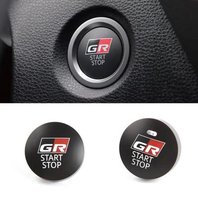 Car One-button Start Switch Button Car Engine Replace Cover For Toyota GR GAZOO RACING Mirai Avensis Prado Prius Corolla Camry OQ6 Mpxf0