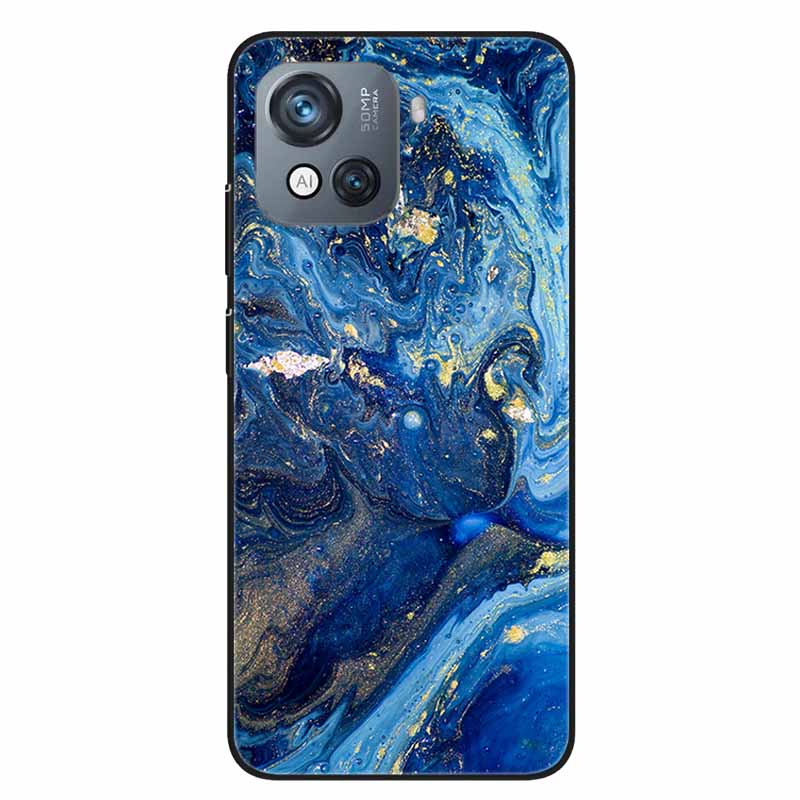 For Blackview Oscal C80 Case C 80 Marble Printing TPU Silicon Soft Phone Covers for Oscal C80 OscalC80 Back Cases Black Shells