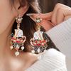 Красочные серьги-кисточки в виде парусника с подтеками для женщин Премиальные высококачественные серьги-капли Преувеличенные шармы Циркон Подарок