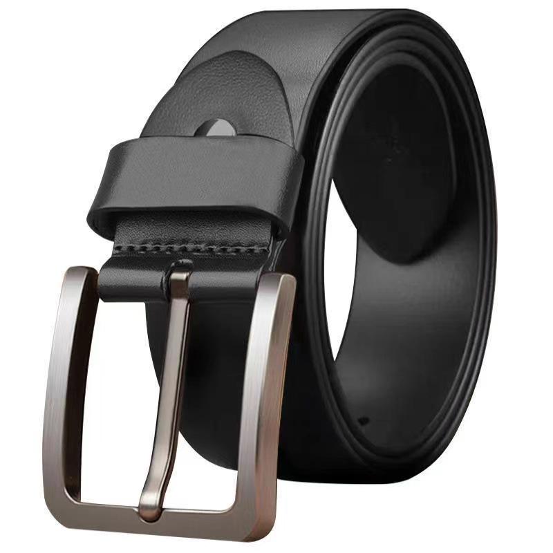 Men's Genuine Leather Vintage Pin Buckle Belt - Fashion Casual Waist Belt for Jeans