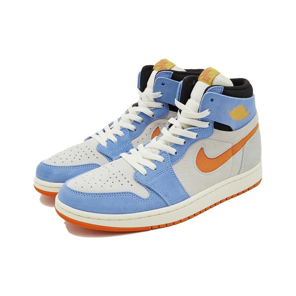 Air Jordan 1 High Zoom Comfort 2 Royal Pulse Alpha Orange Мужские кроссовки Синий Парус Светло-Серебристый DV1307-184