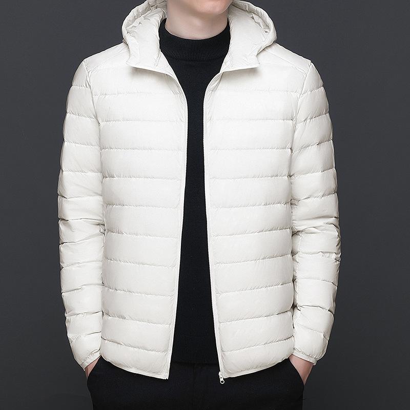 Высококачественная легкая куртка-пуховик, не скатывается, мужская зимняя с капюшоном, новая, легкая, гарантия