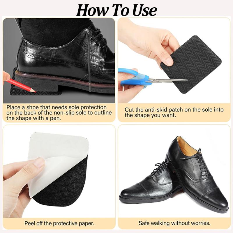Режущаяся Нескользящая Накладка на Подошву Обуви Износостойкая Амортизирующая Самоклеящаяся Подкладка для Обуви Защита Подошвы Обуви Ремонтная Резиновая Наклейка