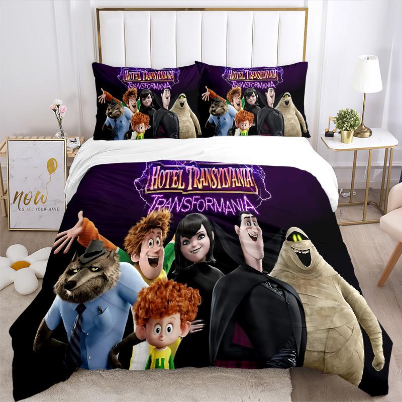 Hotel Transylvania Transformania Adventure Print 3Pcs Bedding Setduvet Cover With 2 Bedropillowcase Home Birthday Gift