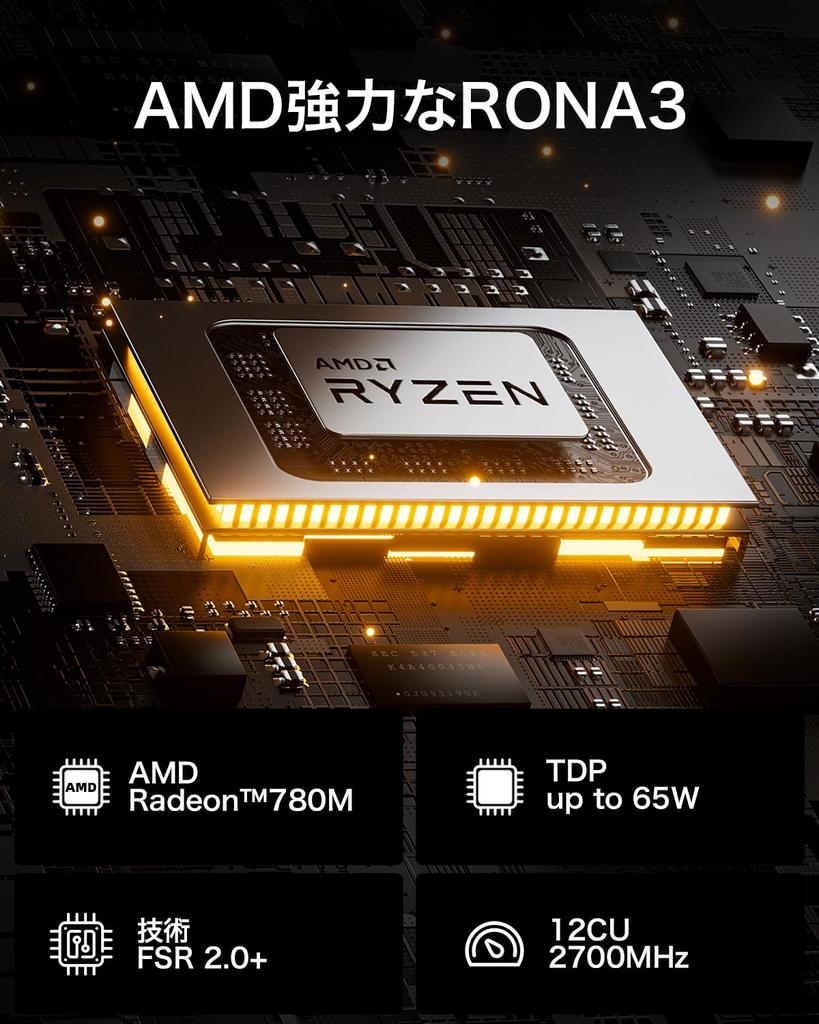 GMKtec Nucbox K6 AMD Ryzen 7 7840HS игровой мини-ПК Windows11pro Mini DDR5 PCIe 780M игровой мини-ПК с установленным чипом AI, 32 ГБ(16 ГБ2) 5600МГц,1ТБ 4.0