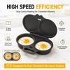 Microwave Egg Poacher Dual Cavity Breakfast Maker with Lid Handle Food Grade Oil Free Cooking Egg Cooker Mold Kitchen Tool 20261